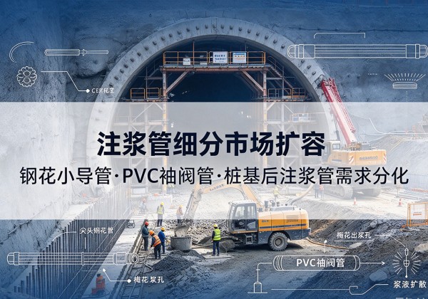 钟山注浆管细分市场扩容，隧道钢花小导管、PVC 袖阀管、桩基后注浆管需求分化